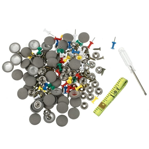 LOLIPPYY 50-Piece Car Roof Headliner Repair Kit with Push Pins, Buckles, Screws for Auto Interior Restoration and Fix
