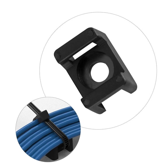 LOLIPPYY 500Pcs Cable Fixing Clips Nylon Cord Management Clamps Easy to Use for Household Cable Organization