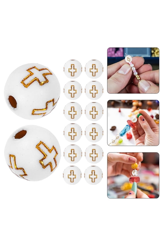500Pcs Cross Shape Bead Necklace with Jewelry Making Supplies for Friends Who Love Diy