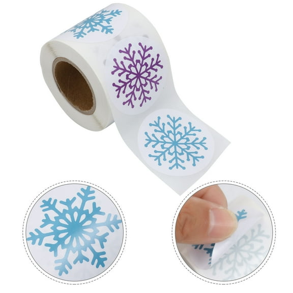 LOLIPPYY 500Pcs Holiday Sticker Roll Christmas Embellishment for Greeting Cards