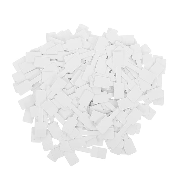 LOLIPPYY 500-Pack White Self-Adhesive Jewelry Tags with Writable Rectangle for Labeling and Organizing