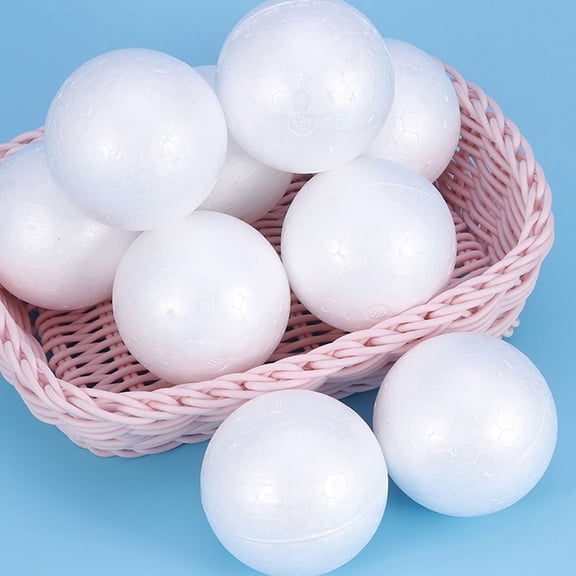 LOLIPPYY 500Pcs White Foam Balls for Crafts Durable Polystyrene DIY Ornament Wedding Party Decor