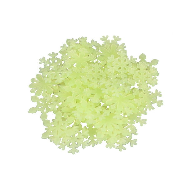 LOLIPPYY 50PCS Glow in the Dark Window Clings Decoration Yellow for Christmas Party Wall Stickers Classic Style