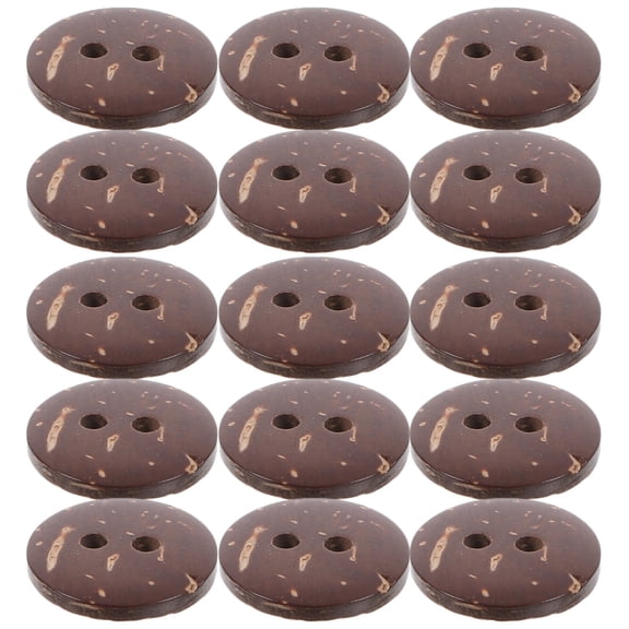 LOLIPPYY 50PCS Large Natural Buttons Brown Decorative Buttons for Crafts Artists