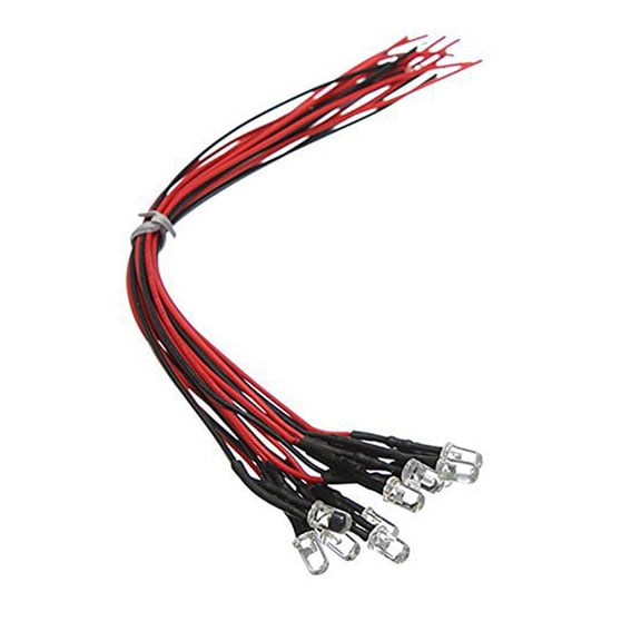 LOLIPPYY 50PCS Light Bulbs for RC Toys with Red Round LED Design