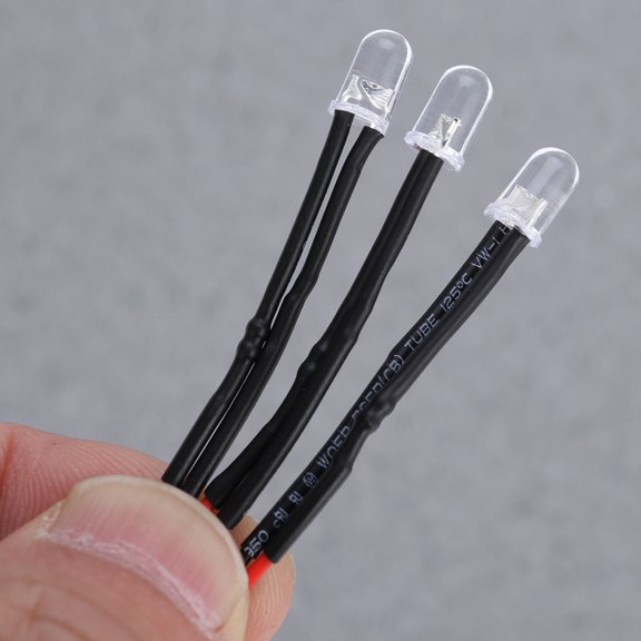 LOLIPPYY 50Pcs 12V Prewired LED Bulbs with Flexible Cable Assorted Colors for Rc Car Lighting Use