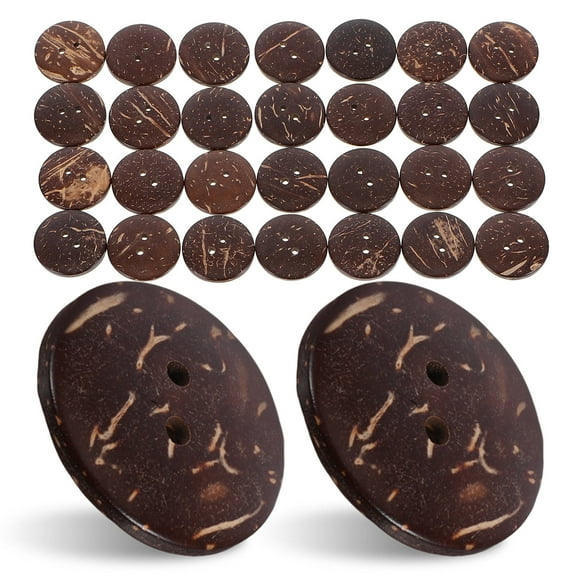 LOLIPPYY 50Pcs Bag Accessories for Handbags in Coffee made of Coconut Shell for Sewing