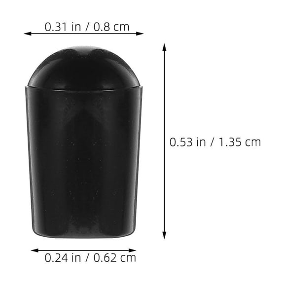 LOLIPPYY 50-Pack Black PVC Rubber End Caps for Wire Hangers, Metal Tubing, Screws, Hooks and Grip