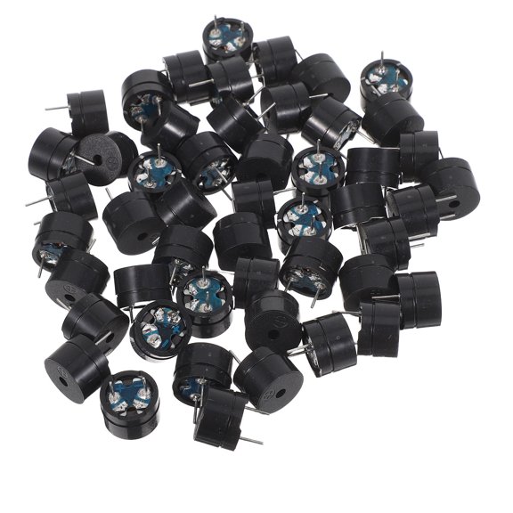 LOLIPPYY 50Pcs Black Passive Piezo Buzzer Replacement for Electronic Devices and Appliance Sound Systems