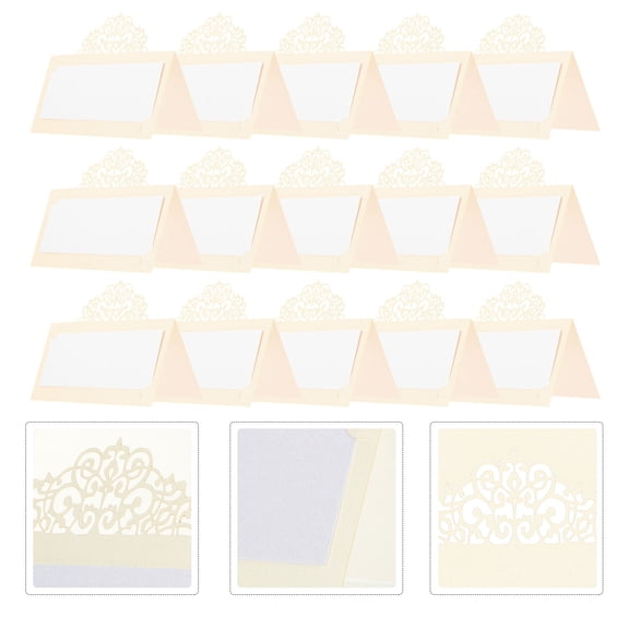 LOLIPPYY 50Pcs Blank White Reserved Cards for Weddings and Restaurant Table Settings