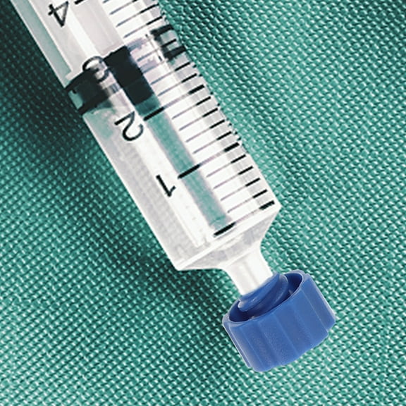 LOLIPPYY 50Pcs Blue Luer Lock Tip Caps Syringe Stoppers for Glue Paint Adhesive Protection