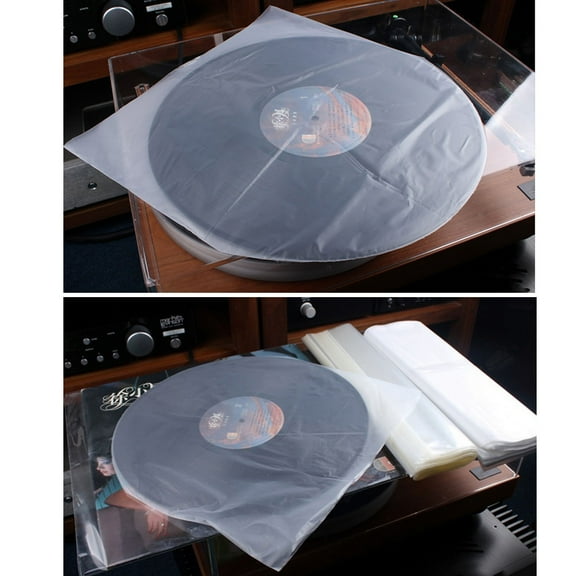 LOLIPPYY 50Pcs Cd Protector Plastic Sleeves in White for Reliable Cd Protection and Easy Disc Use