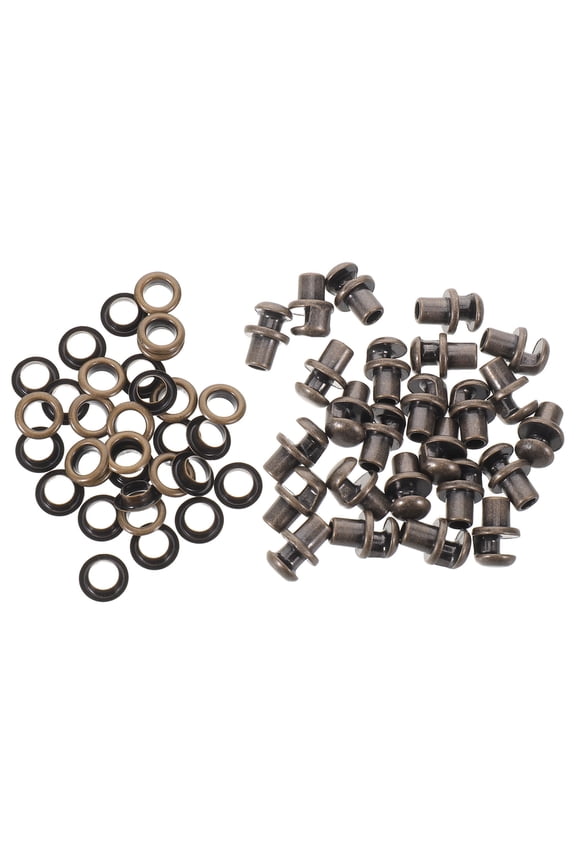 50Pcs Coffee Boot Hooks for Hiking Boots with Rivets Alloy Buckle Replacement Kit