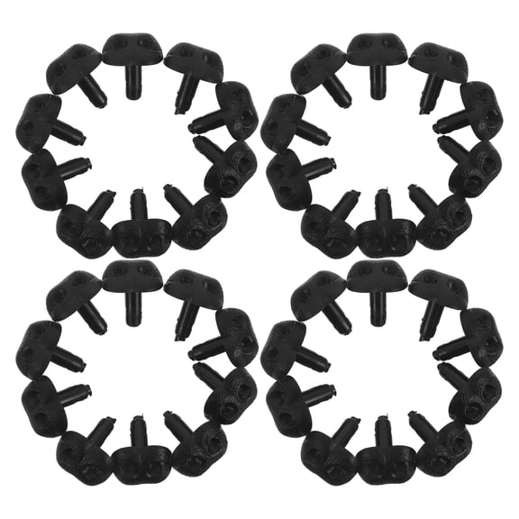 LOLIPPYY 50Pcs Crochet Animal Nose Black Plastic Nose Replacement for Stuffed Animals