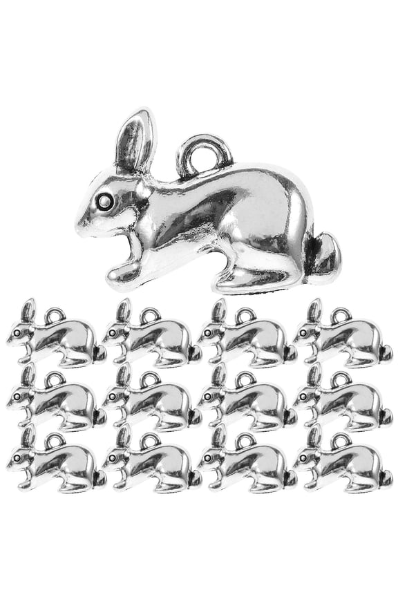 50Pcs Decorative Antique Silver Charms for DIY Jewelry Crafts and Accessories