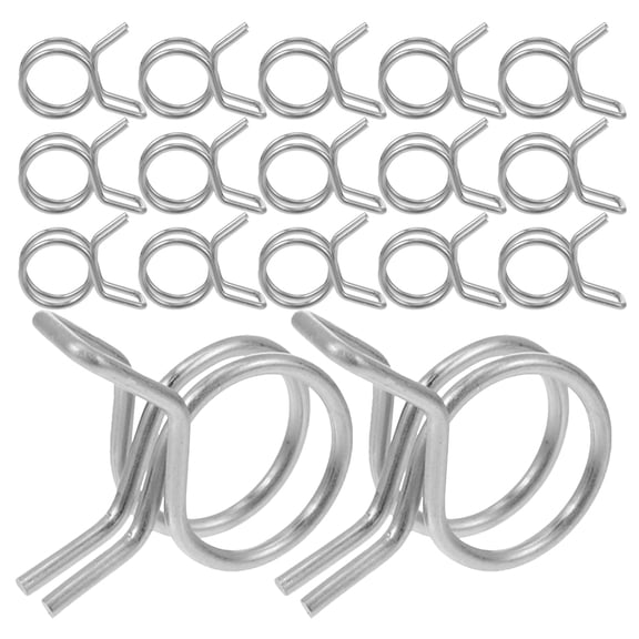 LOLIPPYY 50Pcs Durable Stainless Steel Spring Hose Clamps for Fuel Line and Water Pipe Repair