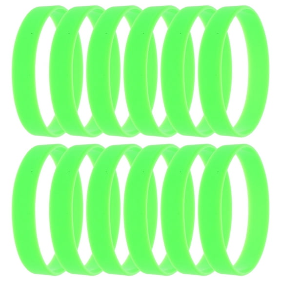 LOLIPPYY 50Pcs Elastic Bracelets Light Green Stretchable Decorative Wristwear for Teenagers