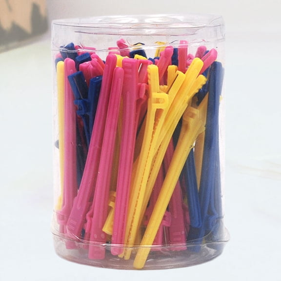 LOLIPPYY 50Pcs Hair Styling Tool Plastic Alligator Clips for Hair Sectioning and Decoration