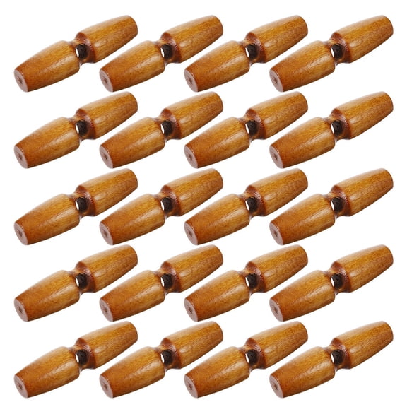 LOLIPPYY 50Pcs Chocolate Wood Sewing Buttons for Cardigans Coats DIY Craft
