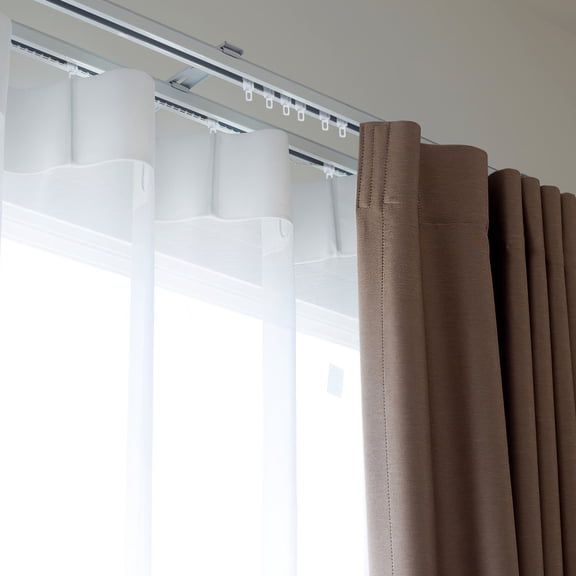 LOLIPPYY 50Pcs Heavy Duty Curtain Track Gliders White Plastic Rollers with Hooks for Smooth Curtain Hanging