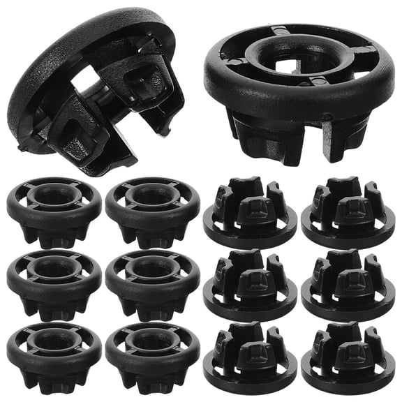 LOLIPPYY 50Pcs Hood Prop Rod Clip Black Plastic Engine Cover Grommet Bung Absorber for Vehicle Support