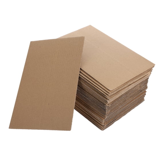 LOLIPPYY 50Pcs Light Brown Cardboard Box Pads Filler Sheets for Moving Boxes Adjustable Size