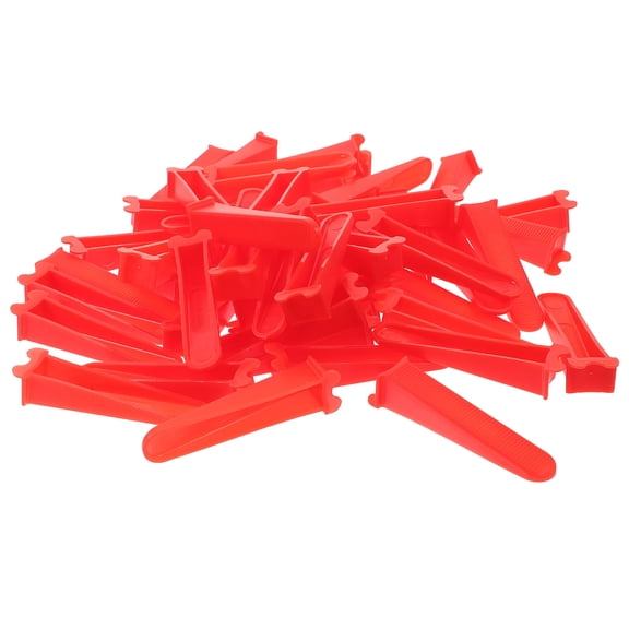 LOLIPPYY 50Pcs Lightweight Plastic Tile Leveling Wedges for Tile Aligning and Spacing in Yellow