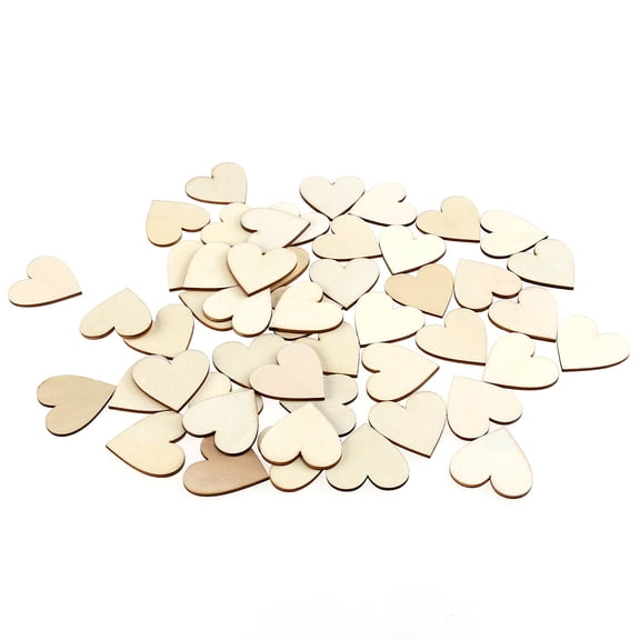 LOLIPPYY 50Pcs Log Slices Natural Wood Color Discs for DIY Craft Embellishments and Scrapbooking