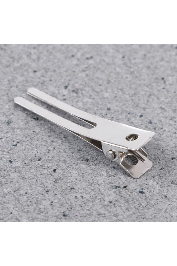 50Pcs Metal Alligator Hair Clips Plated Silver Double Prong Styling Clips for Hair Accessory Design