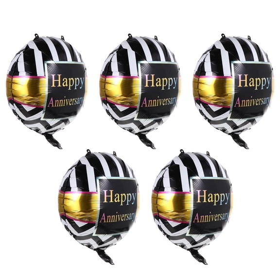 LOLIPPYY 50Pcs Party Props Black Aluminium Foil Balloons for Engagement and Marriage Proposal