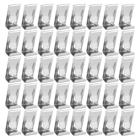 LOLIPPYY 50Pcs Picture Frame Clip Silver Metal Hanging Hook for Photo Holder Durable Iron Material