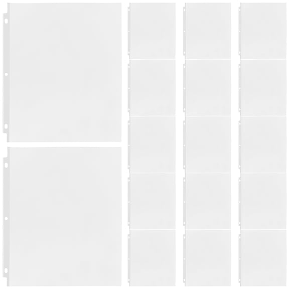 LOLIPPYY 50Pcs Plastic Page Protectors Clear Binder Sleeves for Versatile Document Storage