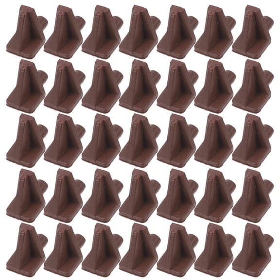 LOLIPPYY 50Pcs Plastic Shelf Brackets for Cabinets Brown Moisture Resistant Shelf Pins