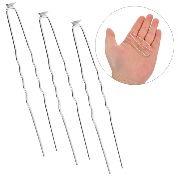 LOLIPPYY 50Pcs Silver U Shaped Hair Pins Metal Bridal Hair Accessories for Elegant Wedding Updo and Bun Styling