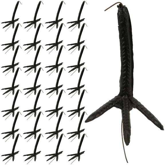 LOLIPPYY 50Pcs Simulation Chick Claw Parts for Stuffed Chicken Accessories in Black Plastic Material