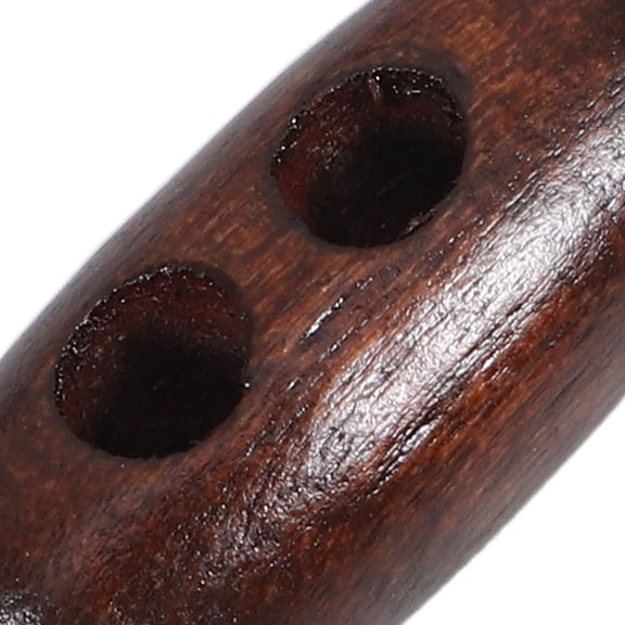LOLIPPYY 50 Pieces Smooth Wooden Toggle Buttons with Double Holes for Crafting Coats Sweaters and Bags