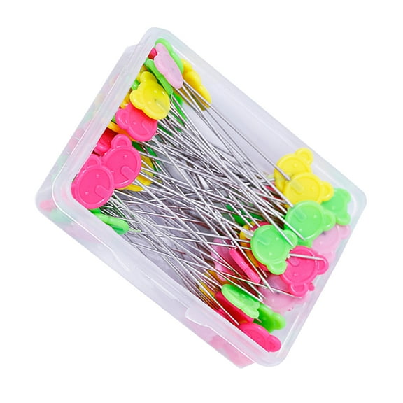 LOLIPPYY 50Pcs Straight Sewing Pin Assorted Color Hand Sewing Accessories for Sewers Dressmaking Crafting