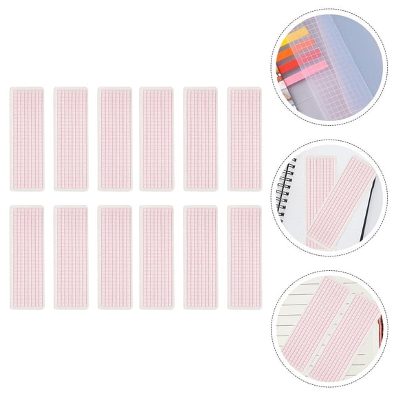 LOLIPPYY 50-Pack Washi Tape Sample Plates with Grid Design, Plastic Material for Crafting and Personal Use