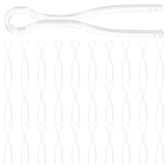 LOLIPPYY 50Pcs Transparent Sewing Bobbin Clips for Thread Holding Clear Plastic Spool Holders for Sewing Machines