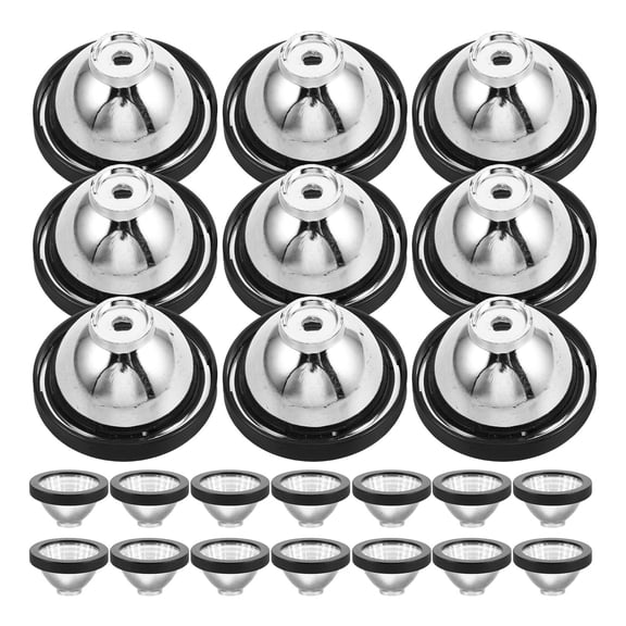 LOLIPPYY 50Pcs Weatherproof Plastic Lamp Shades with LED Bulb Guard for Outdoor Spotlight Lighting