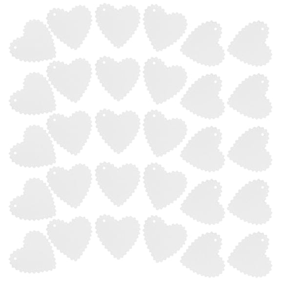 LOLIPPYY 50Pcs Wedding Love Cards White Heart Shape Paper Blank Tags for and Place Card Decor