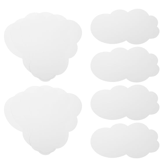 LOLIPPYY 50Pcs White Cloud Shapes Cardstock for Bulletin Board Accents and Creative DIY Crafts