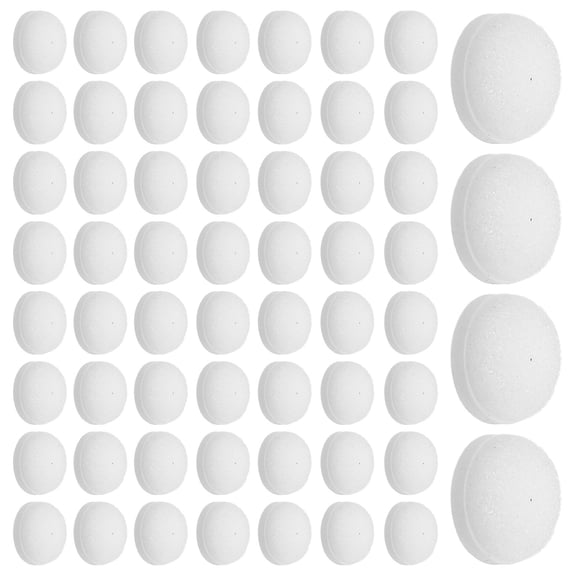 LOLIPPYY 50Pcs White Domed Foam Finger Sponges for Controlled Craft Ink Application and Stamping
