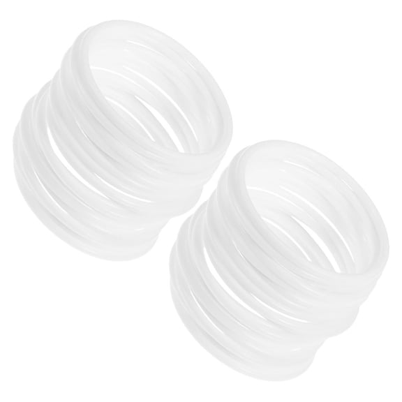 LOLIPPYY 50Pcs White Plastic Embroidery Hoops Durable Rings for Needlework and DIY Floral Wall Hanging