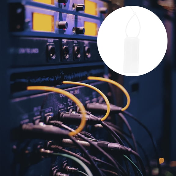 LOLIPPYY 50Pcs Writable White Cable Identification Tags for Organized Cord and Wire Management