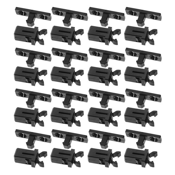 LOLIPPYY 50Set Black Compact Spring Latch Lock Buckle for Bin Lid Toolbox and Small Container Use