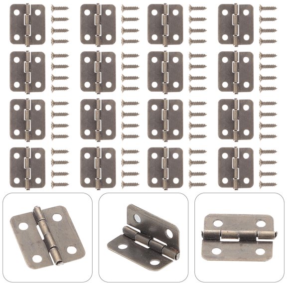 LOLIPPYY 50Sets Household Box Hinges in Assorted Colors High Grade Iron for Handmade Projects