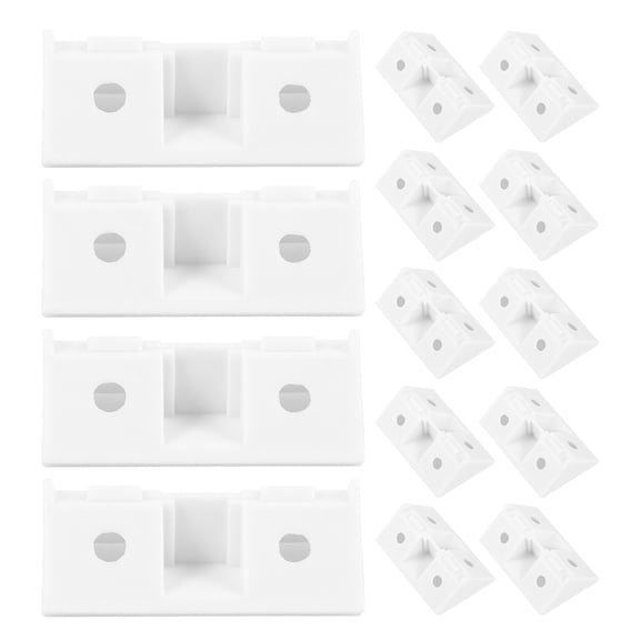 LOLIPPYY 50Sets Plastic L Shaped Corner Braces White with Concealed Screw Design for Shelves