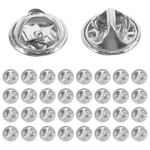 LOLIPPYY 50pcs Brass Pin Backs Clutch Badge Clutches Replacement for Pins and Badges