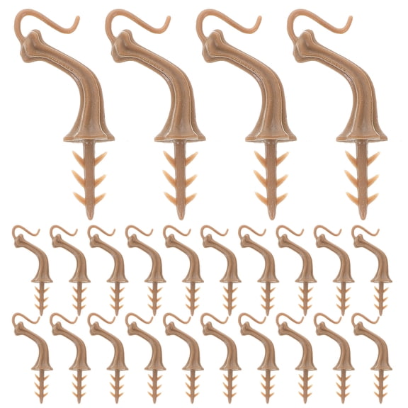 LOLIPPYY 50pcs Fake Pumpkin Stems Pumpkin Diy Handle Harvest Halloween Pumpkin Supplies Jack O Lantern Ornament Plastic Pumpkin Heads Halloween Tabletop Decoration Centerpiece Light Brown